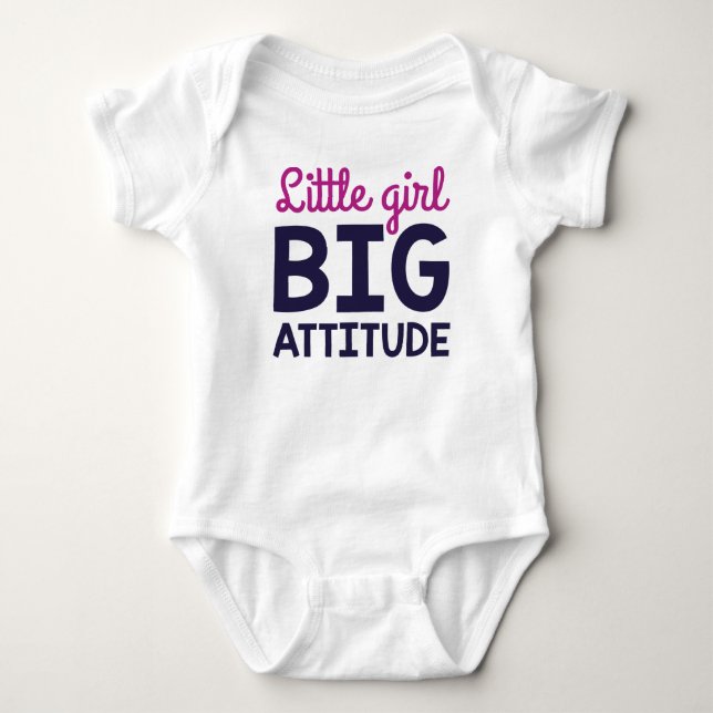 Little Girl Big Attitude Baby Strampler (Vorderseite)