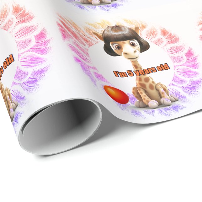 Little Girl Birthday Geschenkpapier (Rolleneckpunkt)
