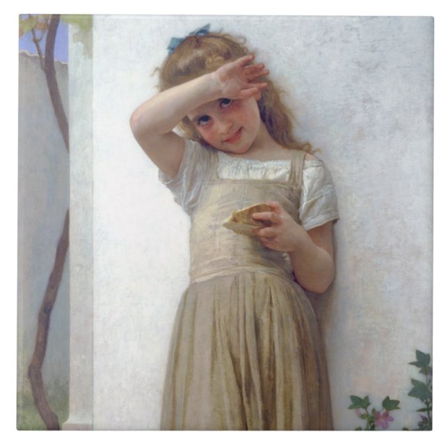 Little Girl, Bouguereau Fliese (Vorderseite)