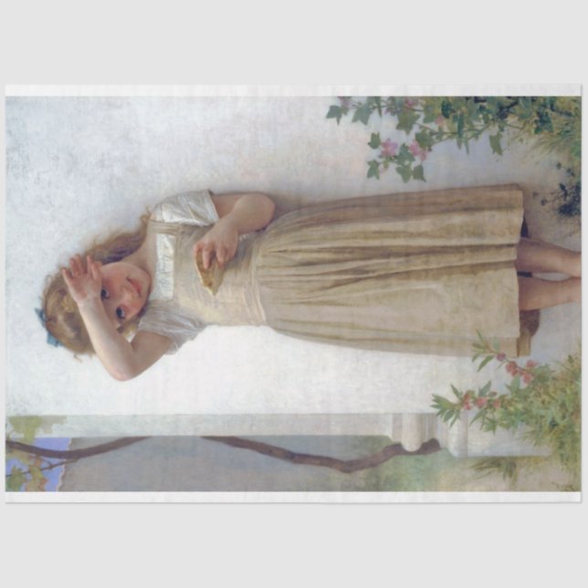 Little Girl, Bouguereau Seidenpapier (Vorderseite)