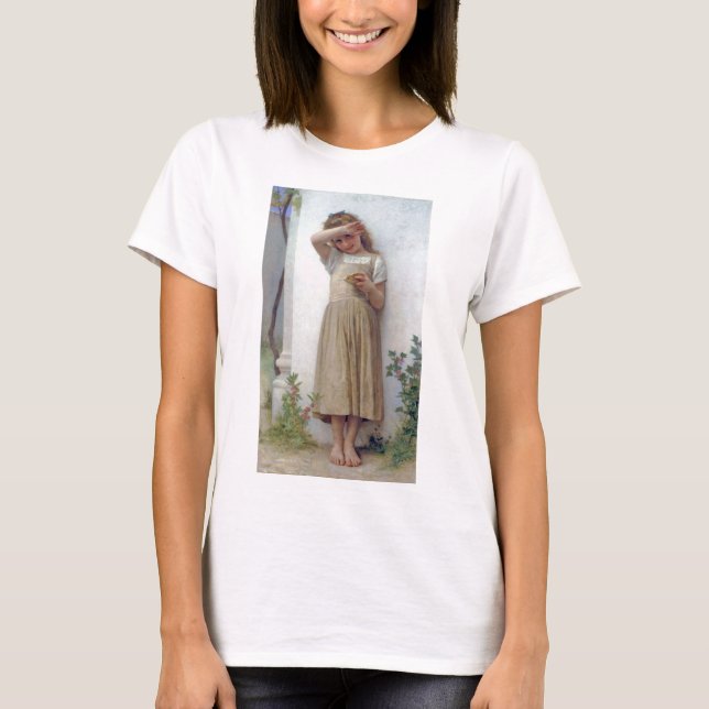 Little Girl, Bouguereau T-Shirt (Vorderseite)
