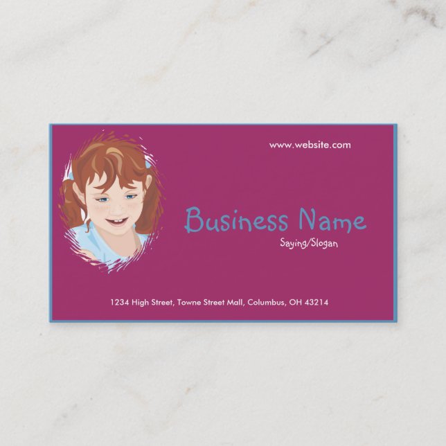 Little Girl Business Card Visitenkarte (Vorderseite)