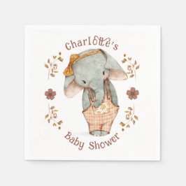 Little Girl Elephant Babydusche Serviette