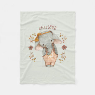 Little Girl Elephant Fleecedecke