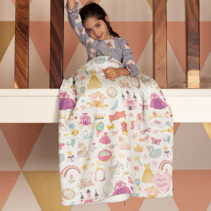 Little Girl Hübsch Princess Fairy Tale Muster Fleecedecke