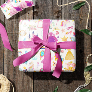 Little Girl Hübsch Princess Fairy Tale Muster Geschenkpapier