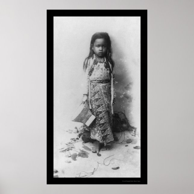 Little Girl in Java, Indonesien 1898 Poster (Vorne)