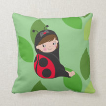 LIttle Girl in Red Ladybug Kostüm