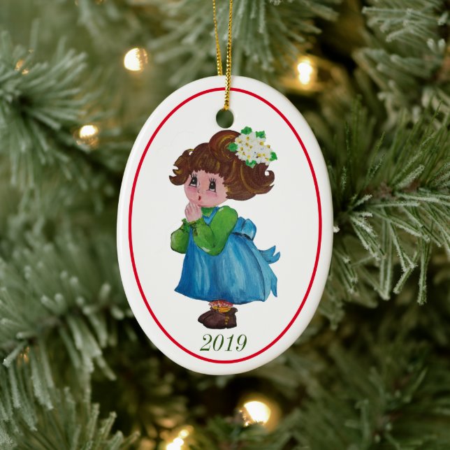 Little Girl Keramik Ornament (Baum)