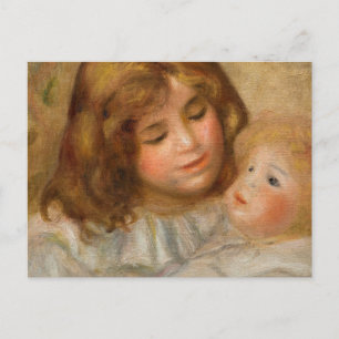 Little Girl mit ihrer Puppe von Pierre-Auguste Ren Postkarte