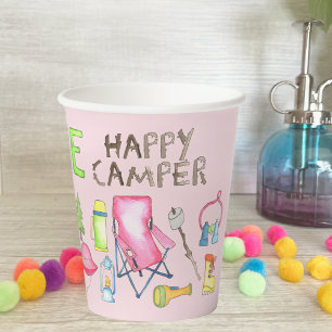 Little Girl One Happy Camper Erste Geburtstagspart Pappbecher
