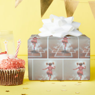 Little Girl Playing Hopscotch Geschenkpapier