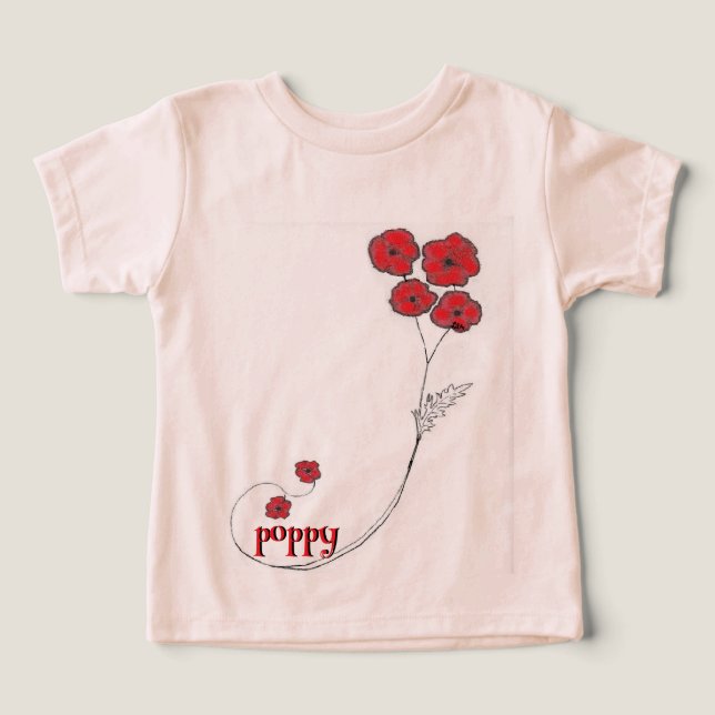 Little girl Poppy T-Shirt (Design Vorderseite)