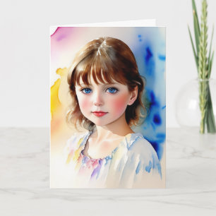 Little Girl Portrait Karte