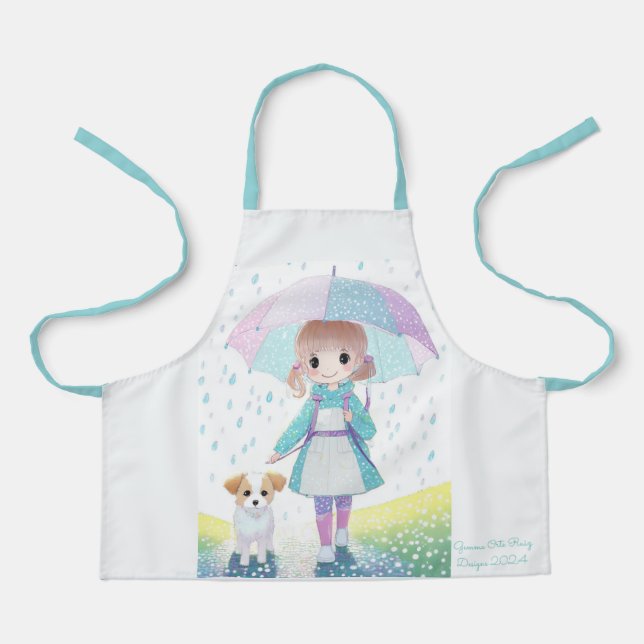 Little Girl Regentag Schürze (Vorderseite)