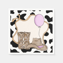 Little Girl Rodeo Geburtstag Napkins Serviette