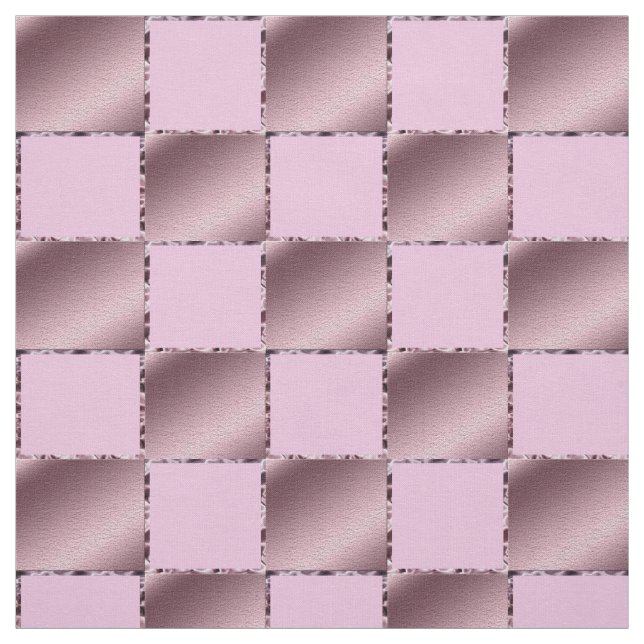 Little Girl Silk Pink Lila Square Pattern Quilt Stoff (Muster)