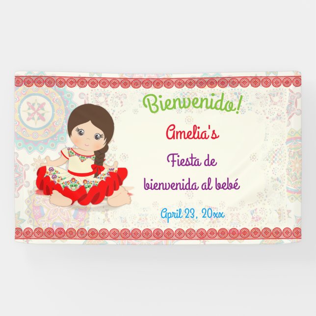 Little Girl Spanish Dress Niña Banner (Horizontal)