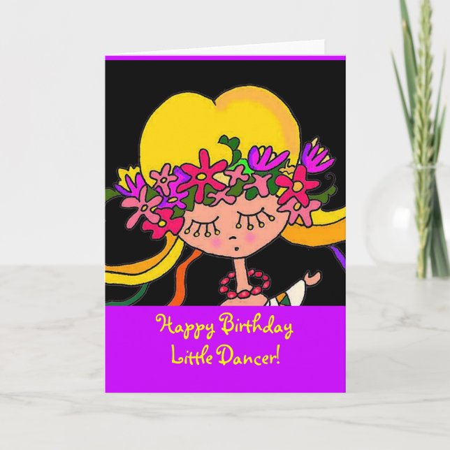 Little Girl Ukrainian Folk Art von Vera Trembach Karte (Vorderseite)