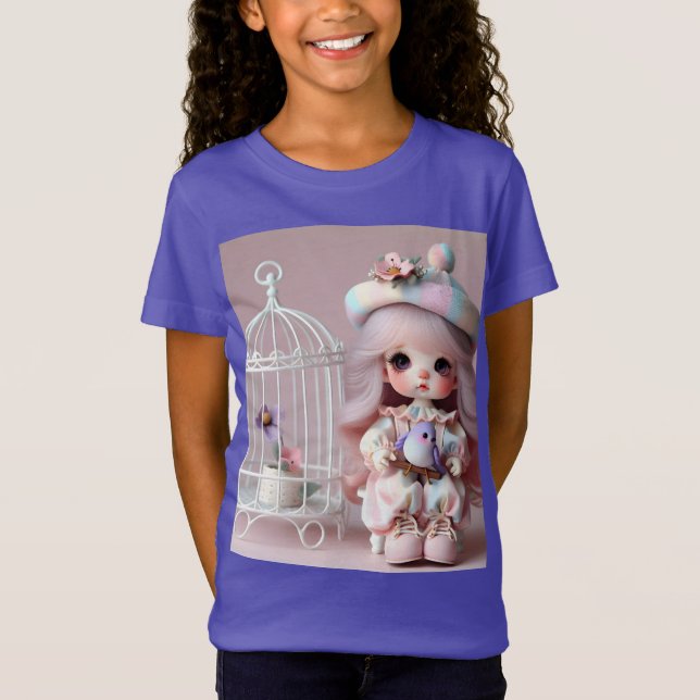 Little Girl with a Bird, Sammlung von Natasha Us T-Shirt (Vorderseite)