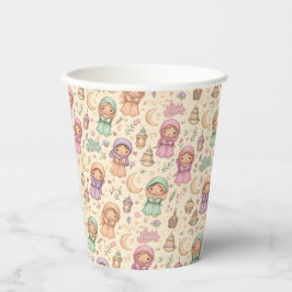 Little Girls Colourful Eid Mubarak Paper Cups Pappbecher