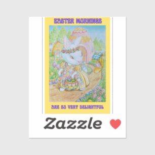 Little Girls Osteraufkleber Aufkleber