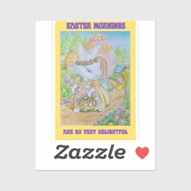 Little Girls Osteraufkleber Aufkleber (Blatt)