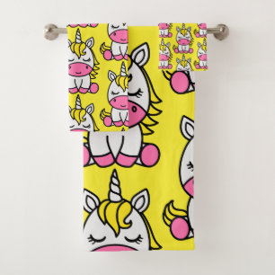 Little Girls Unicorn Pony Badhandtuch Set