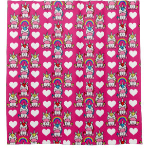 Little Girls Unicorn Pony Duschvorhang