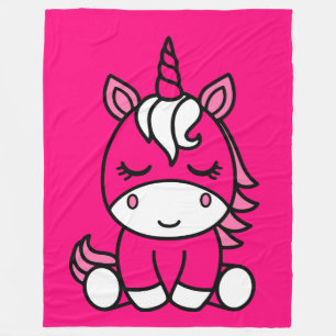 Little Girls Unicorn Pony Fleecedecke