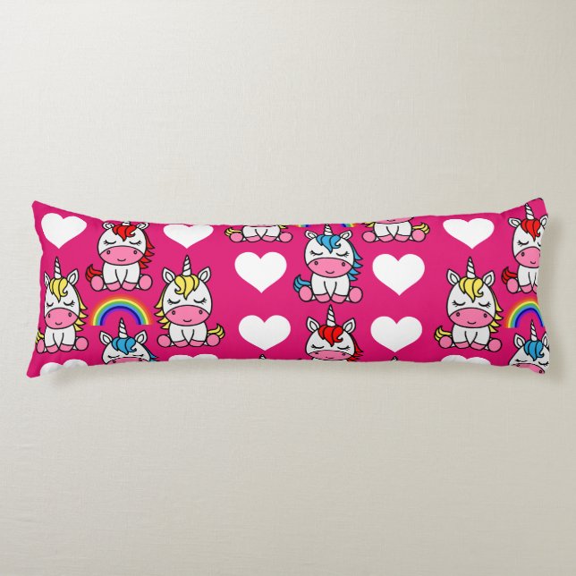 Little Girls Unicorn Pony Seitenschläferkissen (Vorderseite)