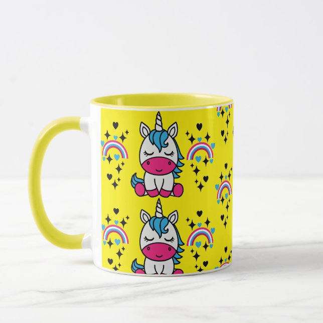 Little Girls Unicorn Pony Tasse (Links)