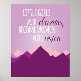 Little Girls with Dreams Poster - Lila