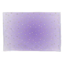 Little Gold Hearts Lila Ombre Kissenbezug