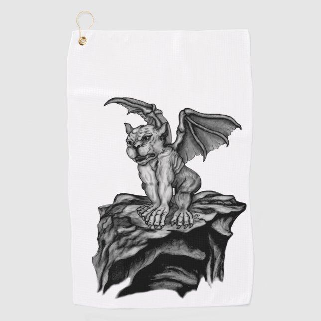 Little Golem Gargoyle Golfhandtuch (Vorderseite)