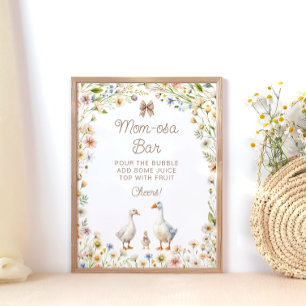 Little Gose Baby Shower Mama-osa Bar Poster