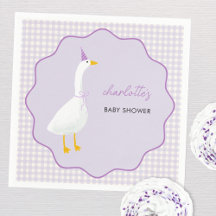 Little Gose Lilac Gingham Baby Dusche