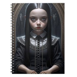 Little Gothic Girl Haunting Ai Art Halloween Notizblock