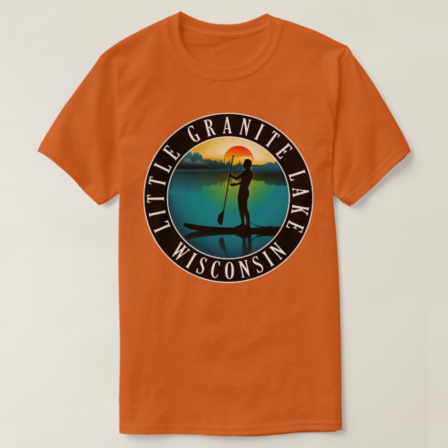 Little Granite Lake Wisconsin Paddleboarding T-Shirt (Design vorne)