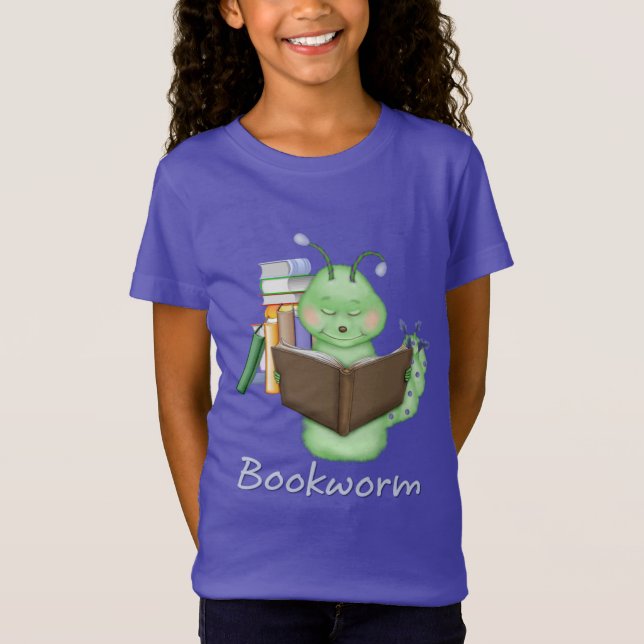 Little Green Bookworm T-Shirt (Vorderseite)