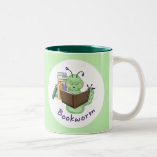 Little Green Bookworm Zweifarbige Tasse