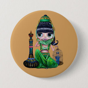 Little Green Genie Bly Dancer Girl Button