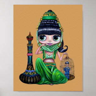 Little Green Genie Bly Dancer Girl Poster