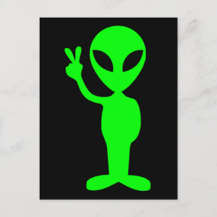 Little Green Man Postkarte