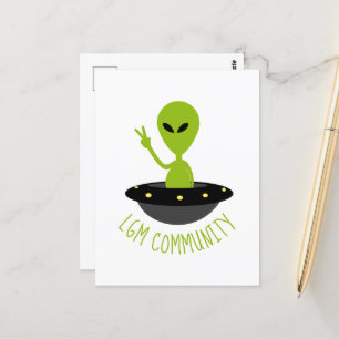 Little Green Men, LGM Community Extraterrestrisch Postkarte