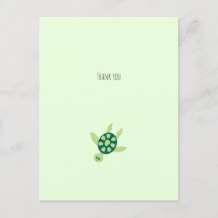 Little Green Turtle Danke Card Postkarte