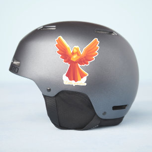 Little Guardian Angel orange color cutout Aufkleber