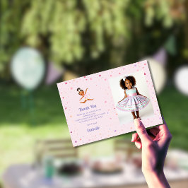 Little Gymnast Birthday Party Foto Dankeskarte