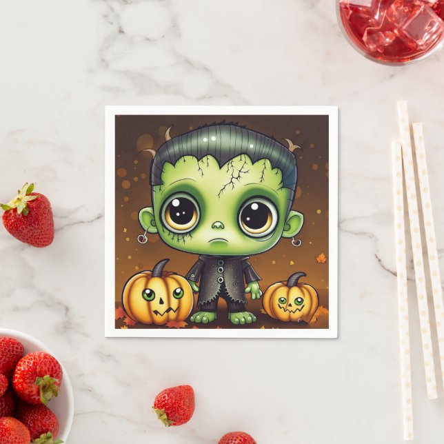 Little Halloween Frankenstein Serviette (Beispiel)