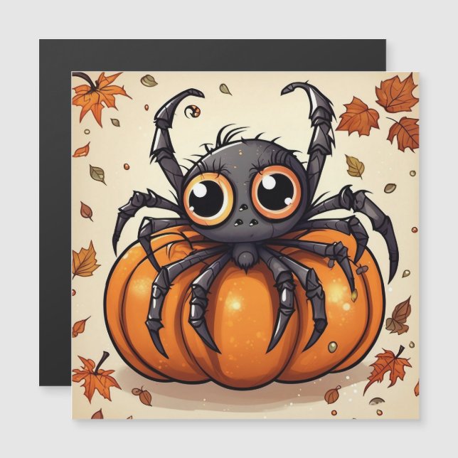 Little Halloween Spider Magnetkarte (Vorne/Hinten)